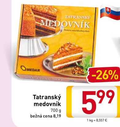 Tatranský medovník 700 g