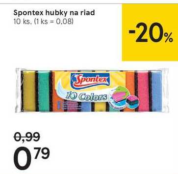 Spontex hubky na riad, 10 ks