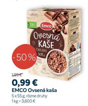 EMCO Ovsená kaša 5x55 g