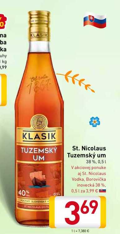 St. Nicolaus Tuzemský um 38% 0,5 l