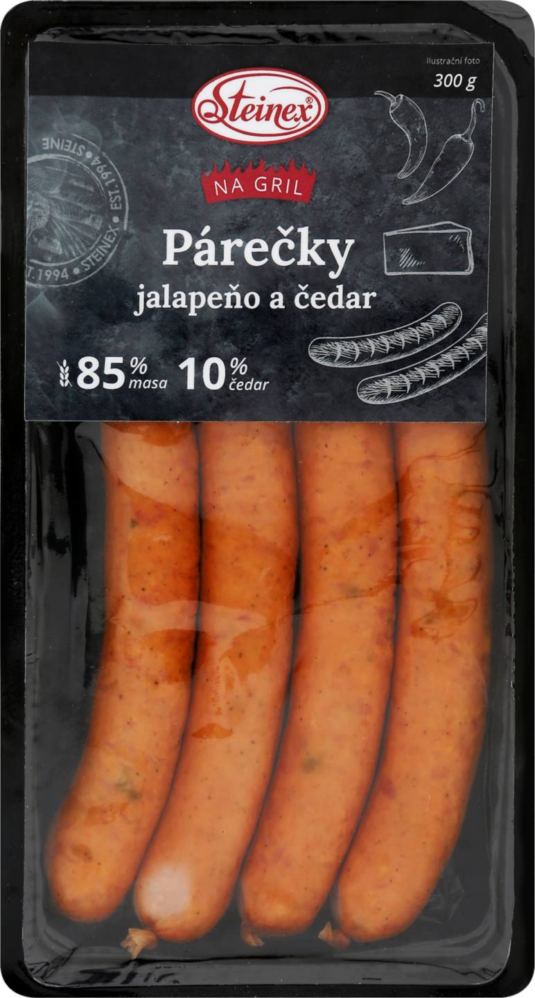 Párečky Jalapeňo a čedar/
Zámecké s restovanou cibulkou