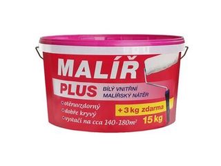 Maliar PLUS Biely disperzný oteruvzdorný maliarsky náter 15 + 3 kg